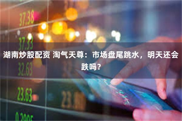 湖南炒股配资 淘气天尊：市场盘尾跳水，明天还会跌吗？