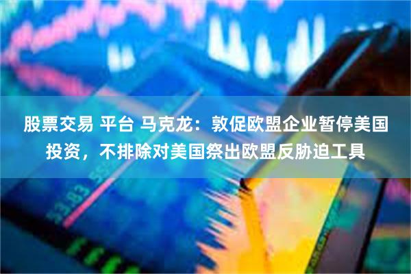 股票交易 平台 马克龙：敦促欧盟企业暂停美国投资，不排除对美国祭出欧盟反胁迫工具