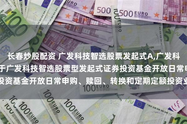 长春炒股配资 广发科技智选股票发起式A,广发科技智选股票发起式C: 关于广发科技智选股票型发起式证券投资基金开放日常申购、赎回、转换和定期定额投资业务的公告