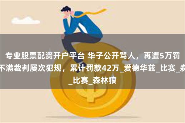 专业股票配资开户平台 华子公开骂人，再遭5万罚款！不满裁判屡次犯规，累计罚款42万_爱德华兹_比赛_森林狼