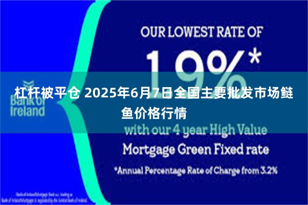 杠杆被平仓 2025年6月7日全国主要批发市场鲢鱼价格行情