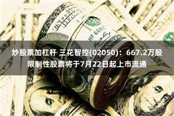 炒股票加杠杆 三花智控(02050)：667.2万股限制性股票将于7月22日起上市流通