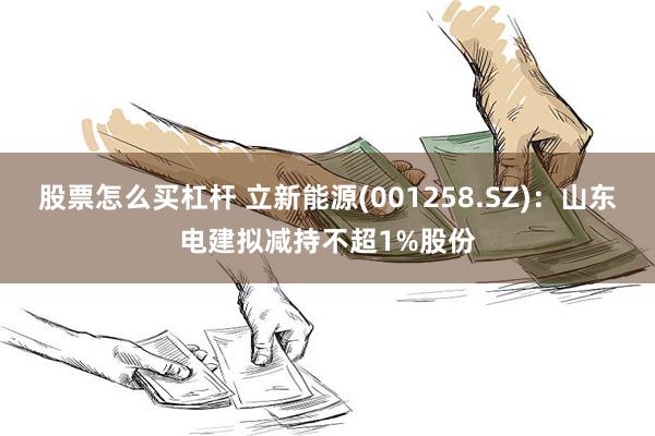 股票怎么买杠杆 立新能源(001258.SZ)：山东电建拟减持不超1%股份